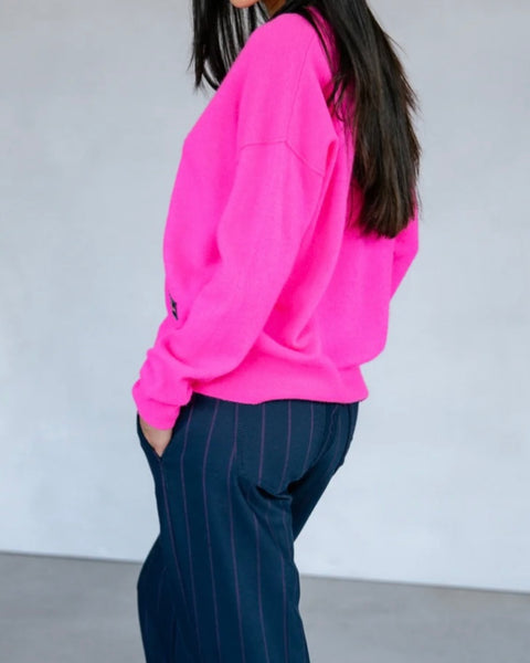 Pull col V rose fluo Pram