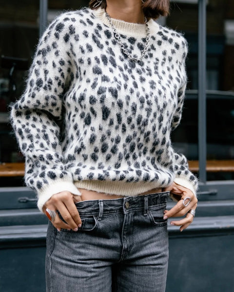 Pull léopard écru Phelix