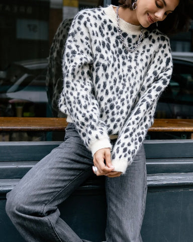 Pull léopard écru Phelix