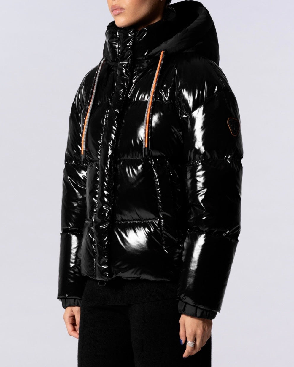 Doudoune glossy noir Lili bright