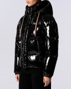 Doudoune glossy noir Lili bright