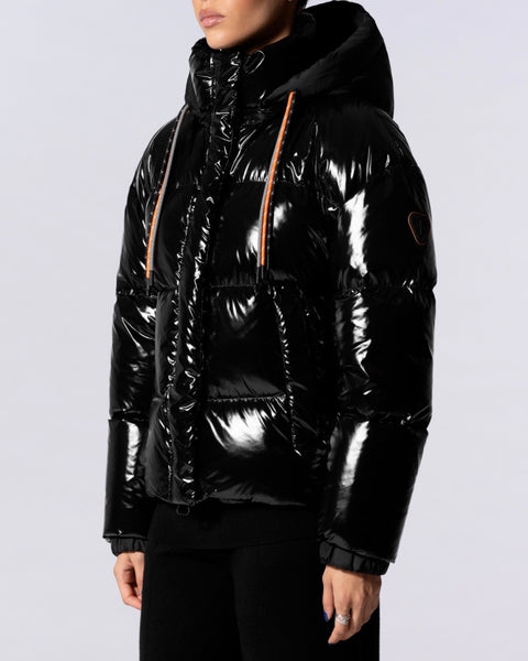 Doudoune glossy noir Lili bright