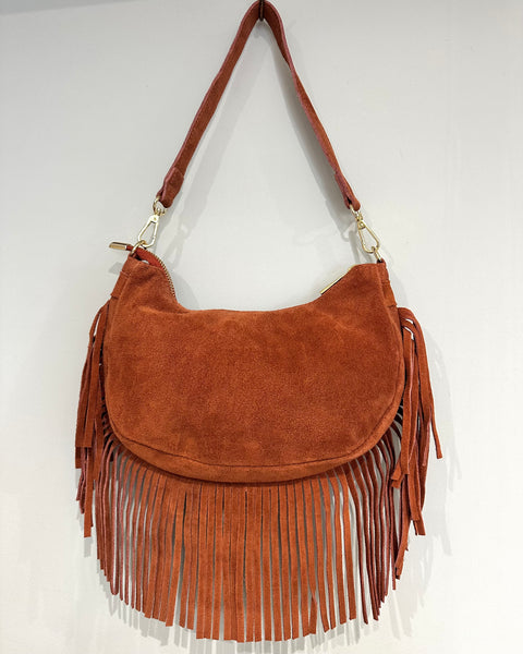 Sac en daim à franges