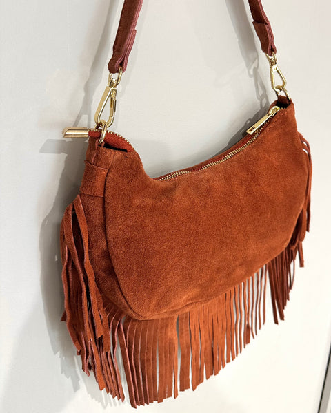 Sac en daim à franges