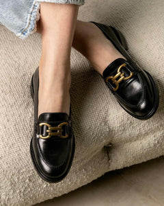 Mocassin noir LYNA