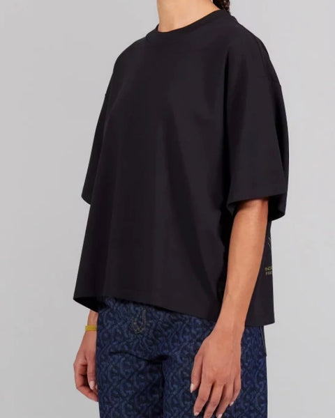 T-shirt oversize imprimé noir Suzon