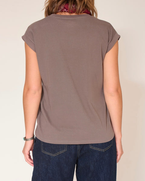 T-shirt gris manches courtes Tencil